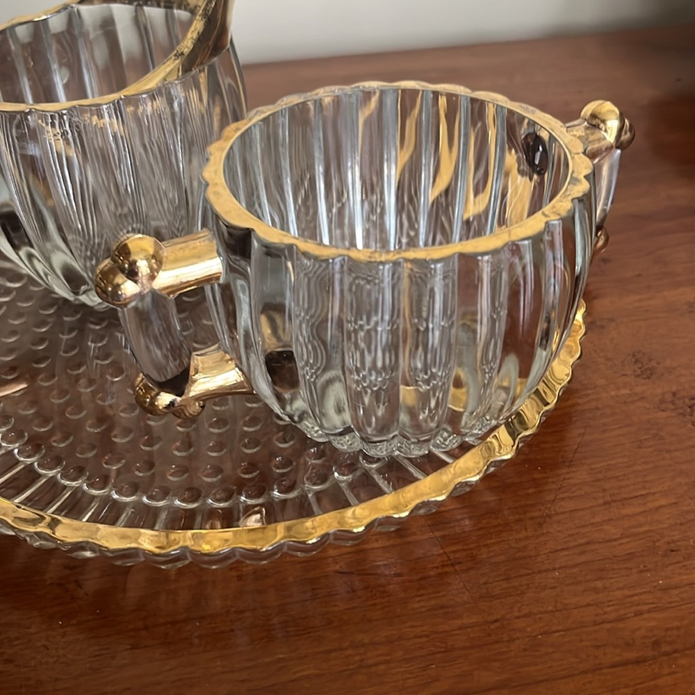 Creamer & sugar bowl with tray - Picture 2 of 4